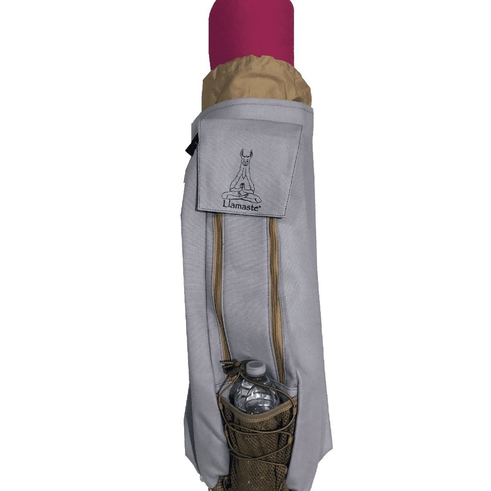 Chic Canvas Silver Yoga Mat Bag: Practice with Style and Functionality